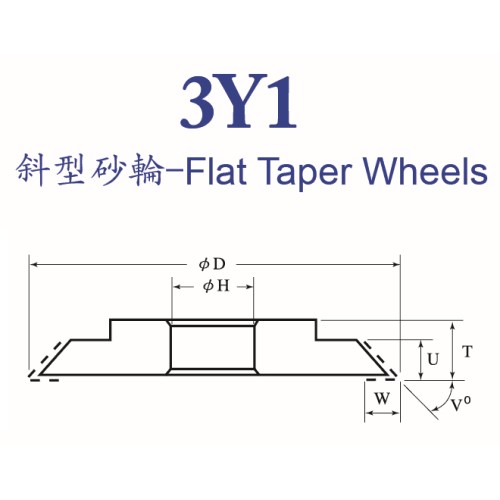 Electroplated Diamond Wheels - Flat Taper Wheels